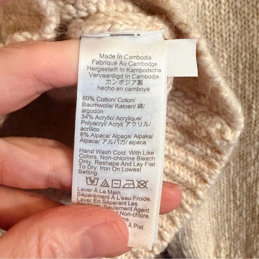 J.CREW Pointelle Crewneck Sweater Size Large